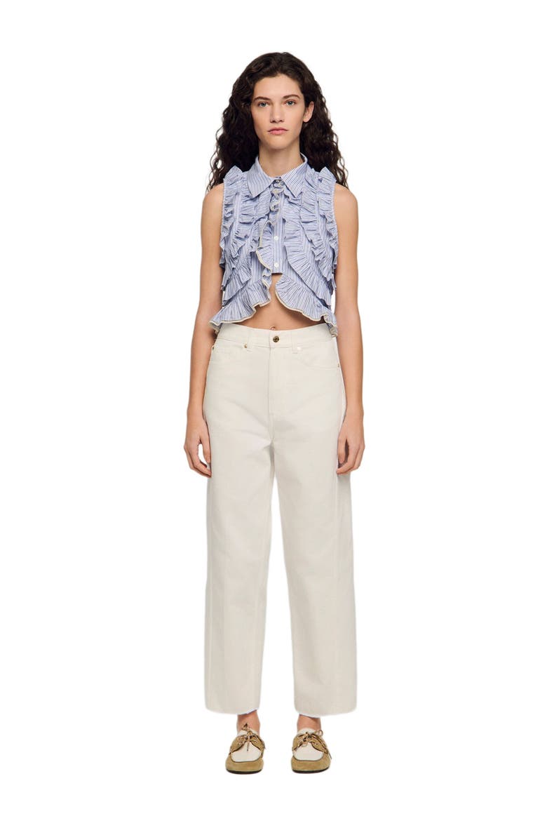 Barrel jeans, Alternate, color, White