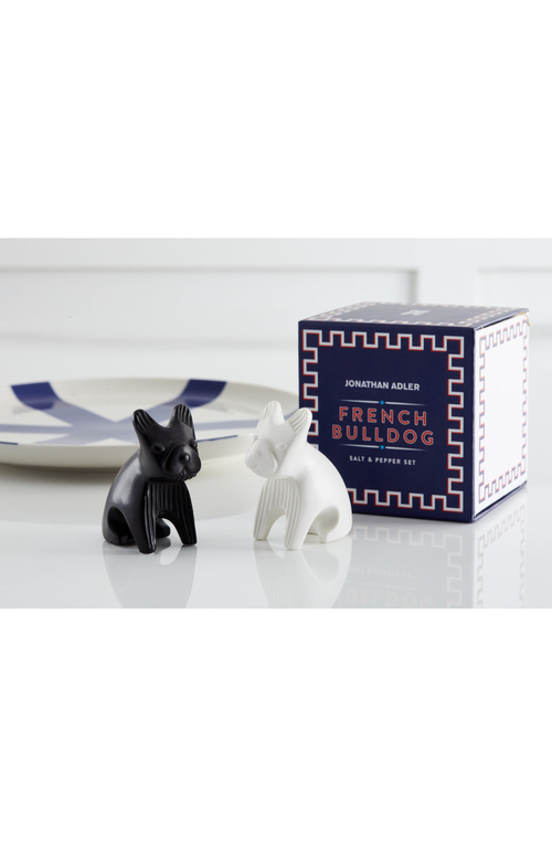 Jonathan Adler French Bulldog Salt And Pepper Shakers In Black