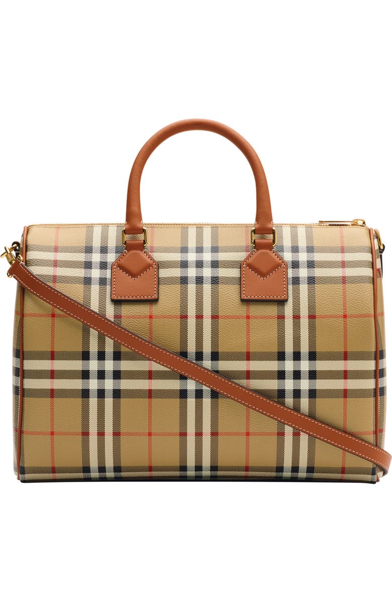 Burberry Medium Check Bowling Bag, Alternate, color,