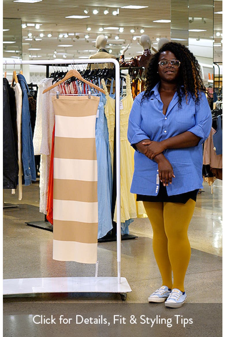 Stripe Strapless Tube Midi Dress video