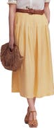 Boden Valentina Linen Midi Skirt