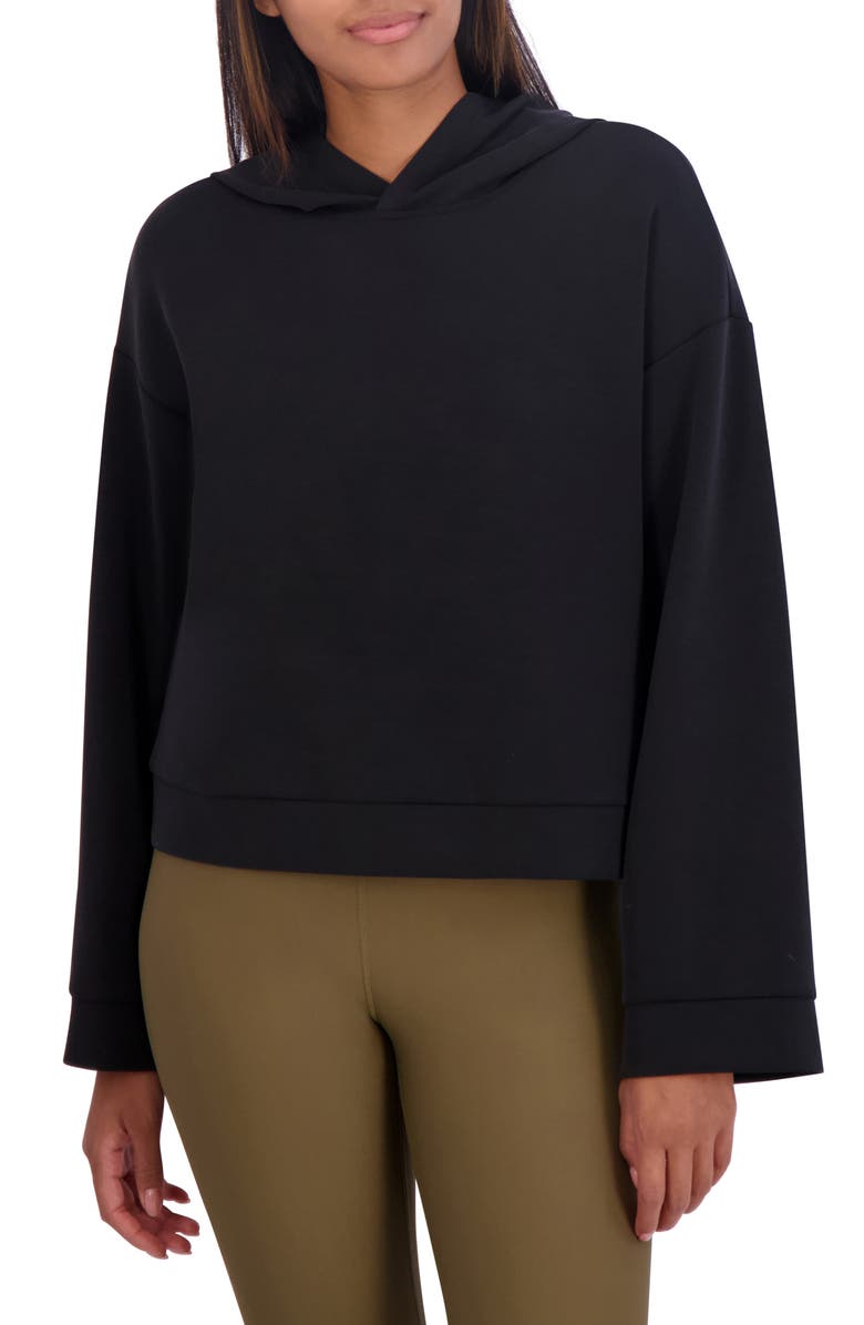 SAGE COLLECTIVE Relaxed Wide Sleeve Crop Hoodie, Main, color, 