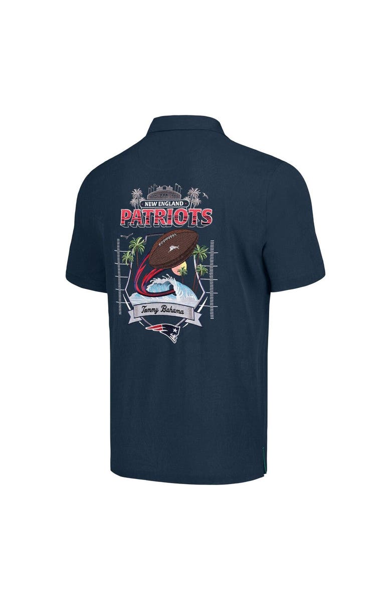 Tommy Bahama Men's Tommy Bahama Navy New England Patriots Tidal Kickoff Camp Button-Up Shirt, Alternate, color, Navy