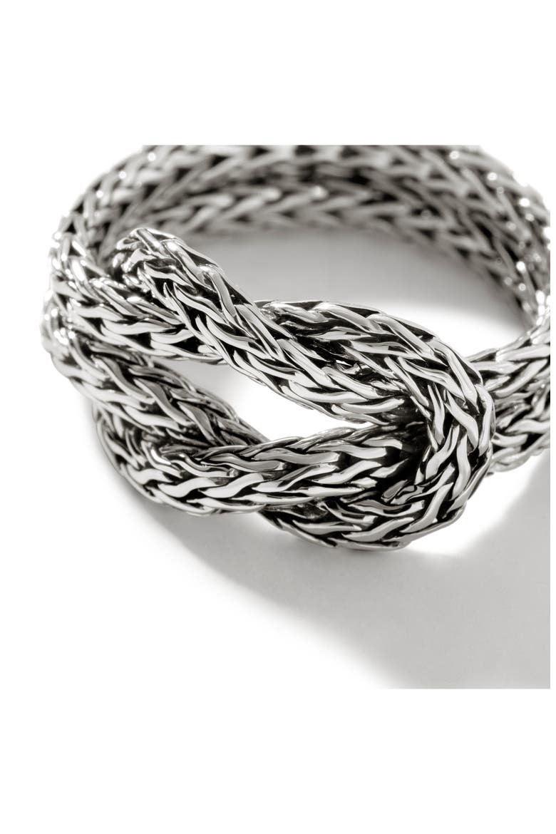 Love Knot Chain Ring, Alternate, color, SILVER