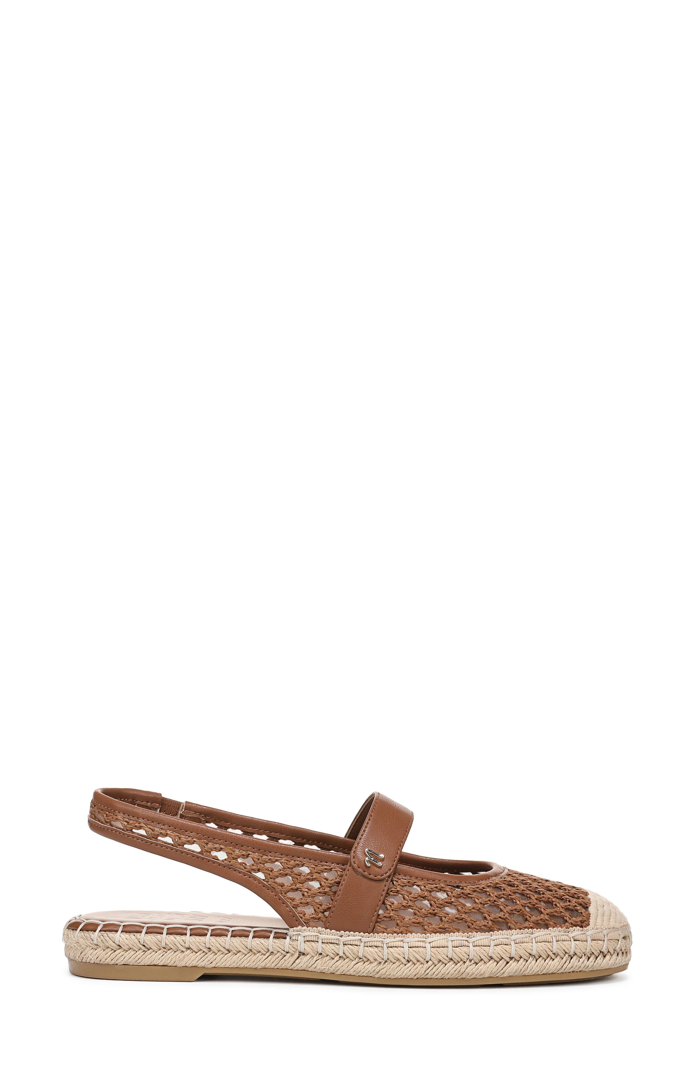 Naturalizer Jolie Slingback Espadrille Flat, Alternate, color, Walnut Wake
