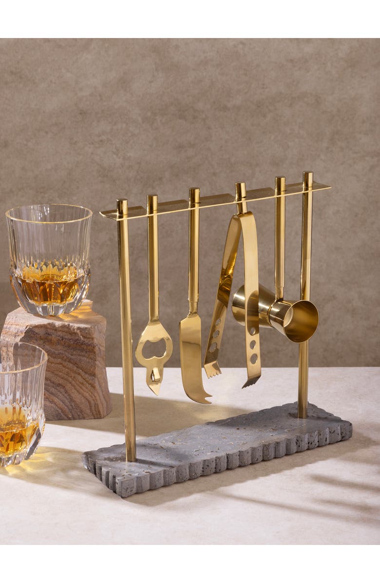 GAURI KOHLI Jubel Bar Tools Set, Alternate, color, Gold