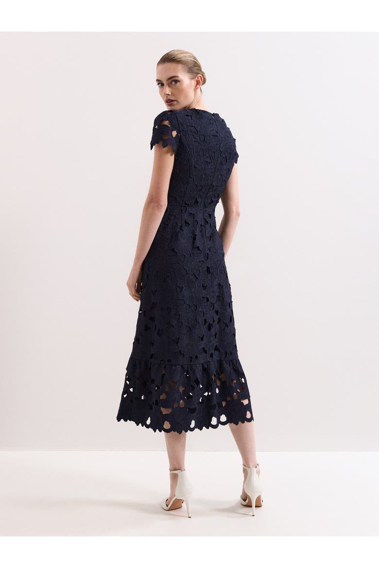 Leilani Lace Dress, Alternate, color, Navy