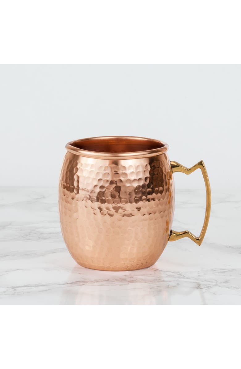 TWINE Hammered Moscow Mule Mug in Copper, Alternate, color, Copper