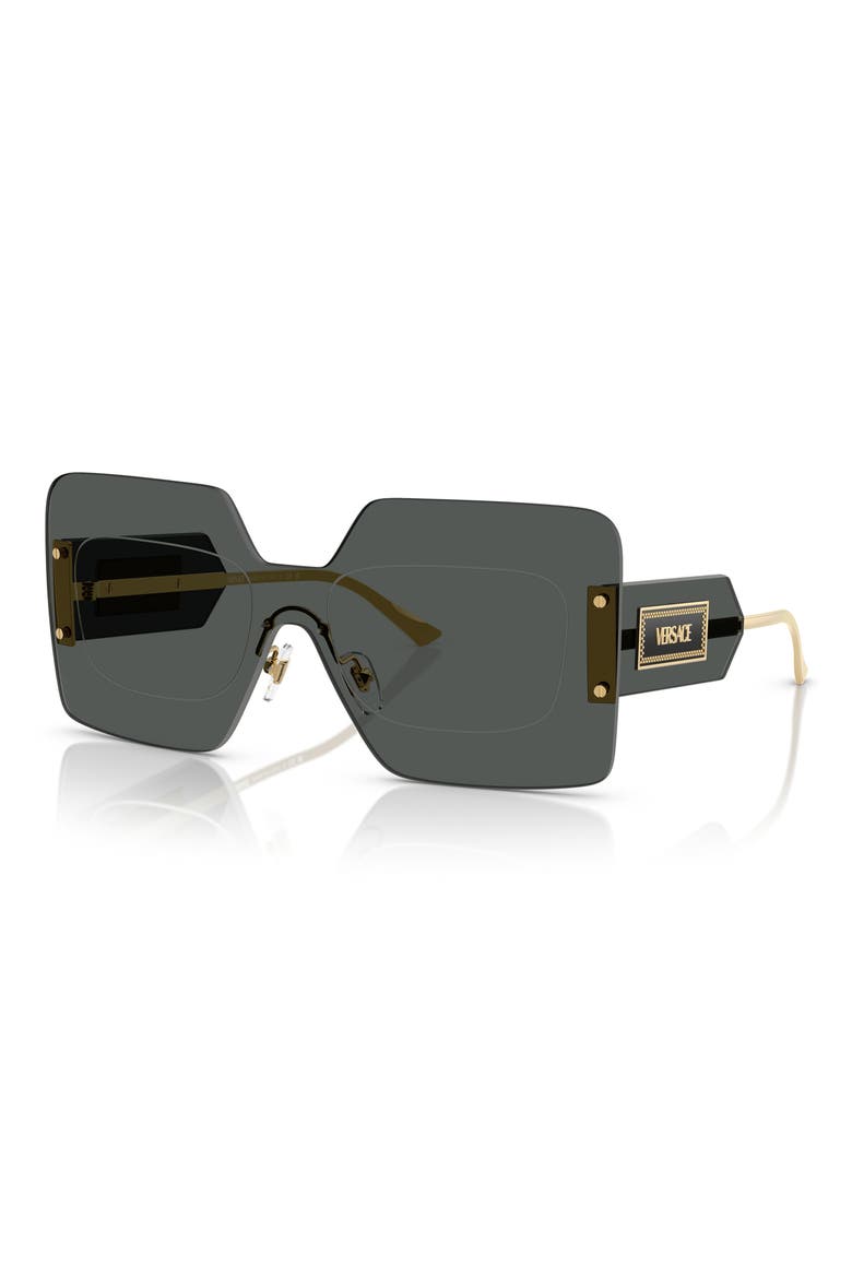 42mm Square Sunglasses, Alternate, color, DARK GREY