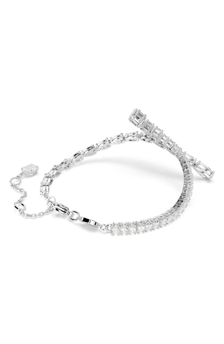 Swarovski Matrix Bracelet, Alternate, color, Silver/ White