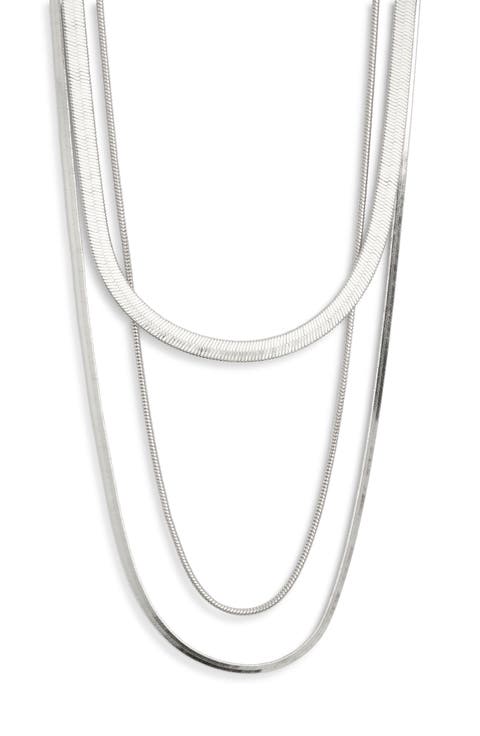 Draped Snake Chain Layered Necklace