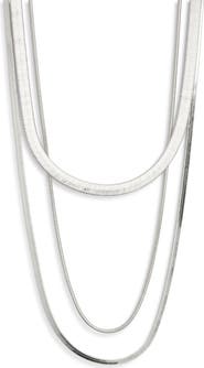 NORDSTROM RACK Draped Snake Chain Layered Necklace