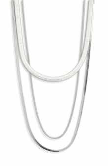 NORDSTROM RACK Draped Snake Chain Layered Necklace