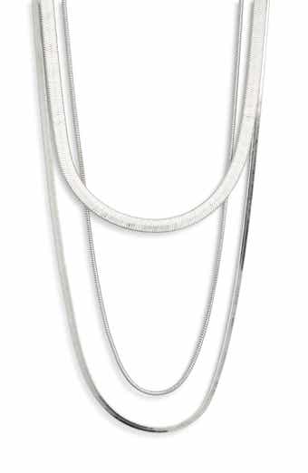 Draped Snake Chain Layered Necklace