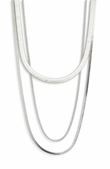 NORDSTROM RACK Draped Snake Chain Layered Necklace