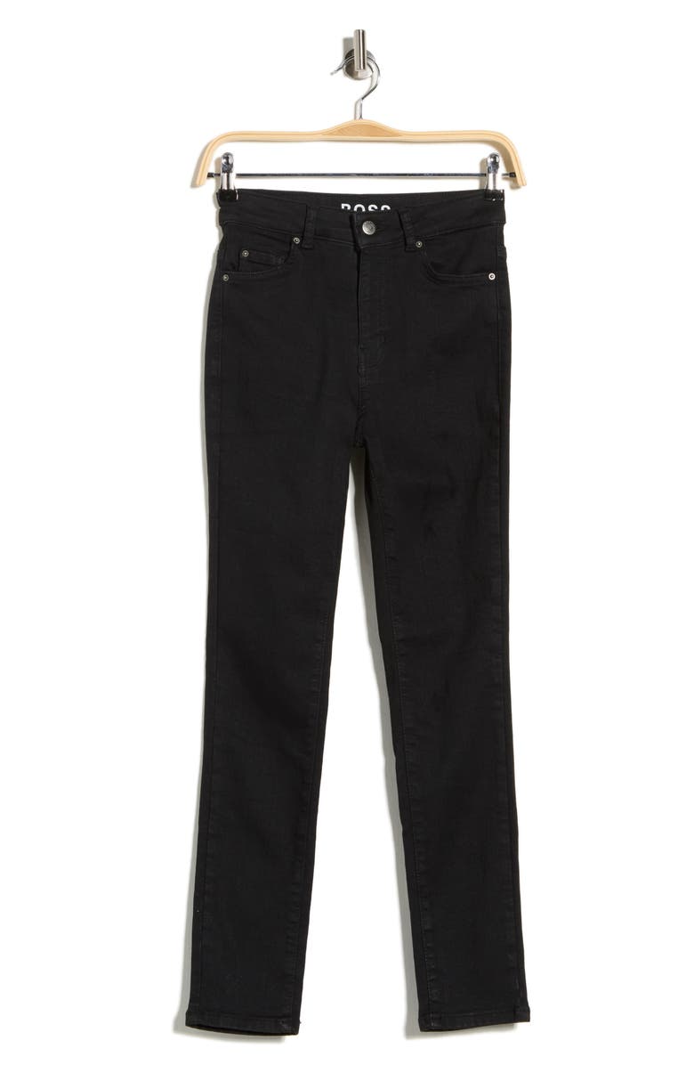 BOSS Superskinny Crop Jeans, Alternate, color, Black