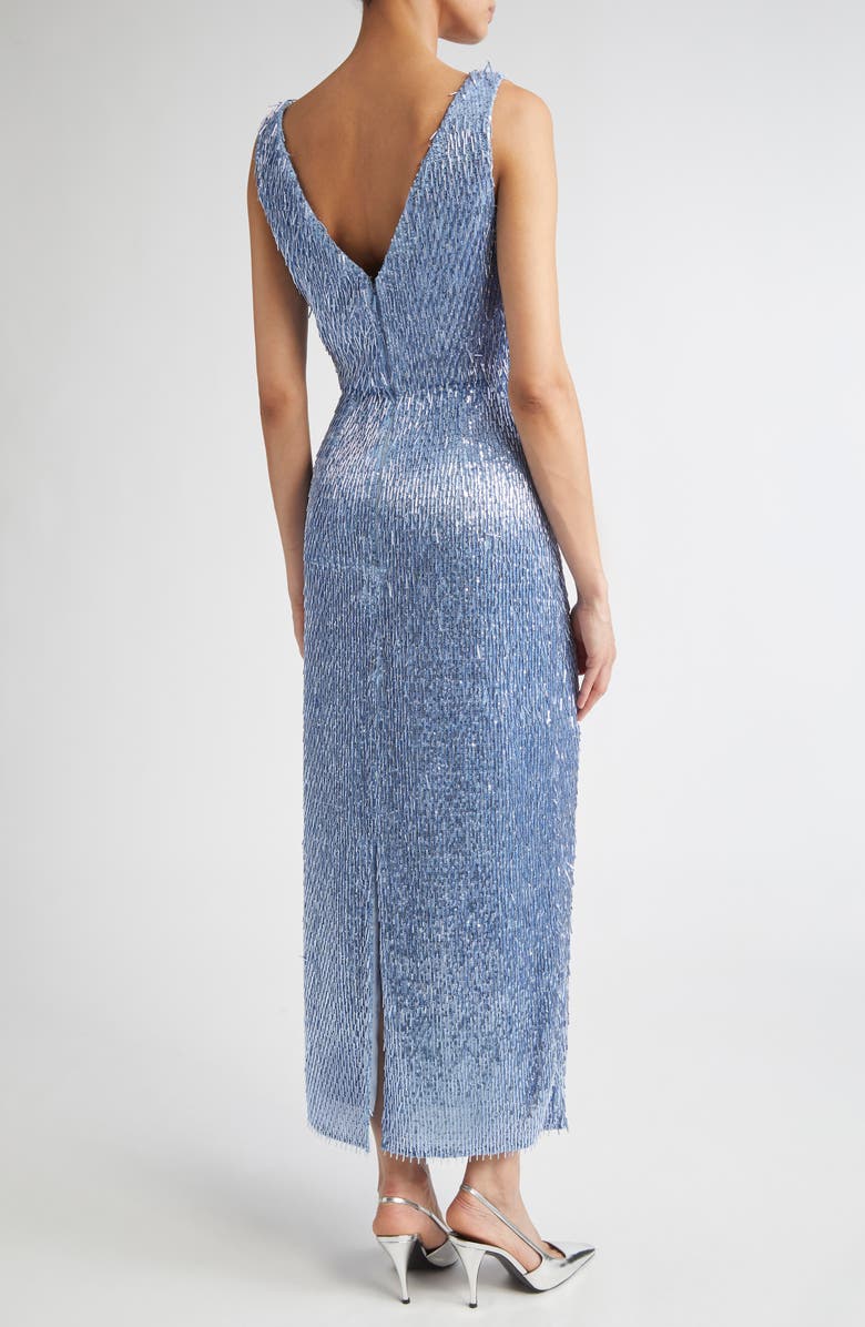 Erdem Beaded Sleeveless Cocktail Dress, Alternate, color, Artist's Blue