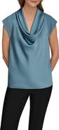 Donna Karan New York Satin Front Cowl Neck Top