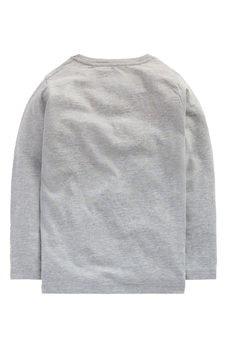 Mini Boden Kids' 3D Novelty Long Sleeve Cotton T-Shirt, Alternate, color, Grey Marl Owl