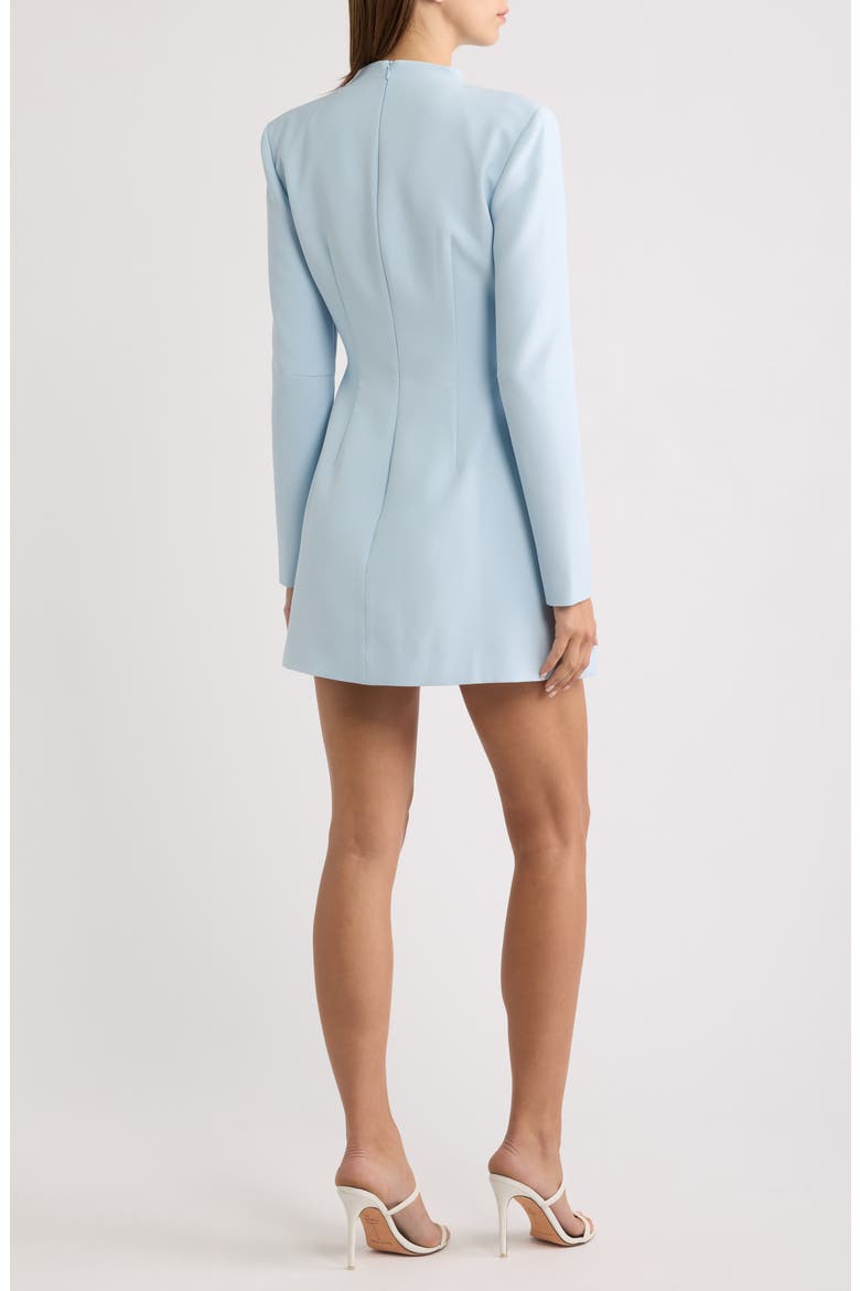 Button Down Long Sleeve Minidress, Alternate, color, POWDER BLUE