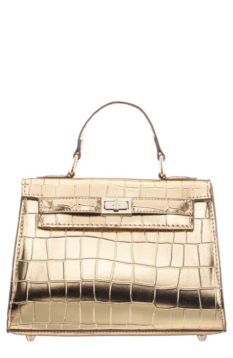 Gemini Croc Embossed Clutch