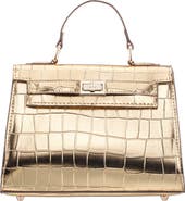 Nina Gemini Croc Embossed Clutch