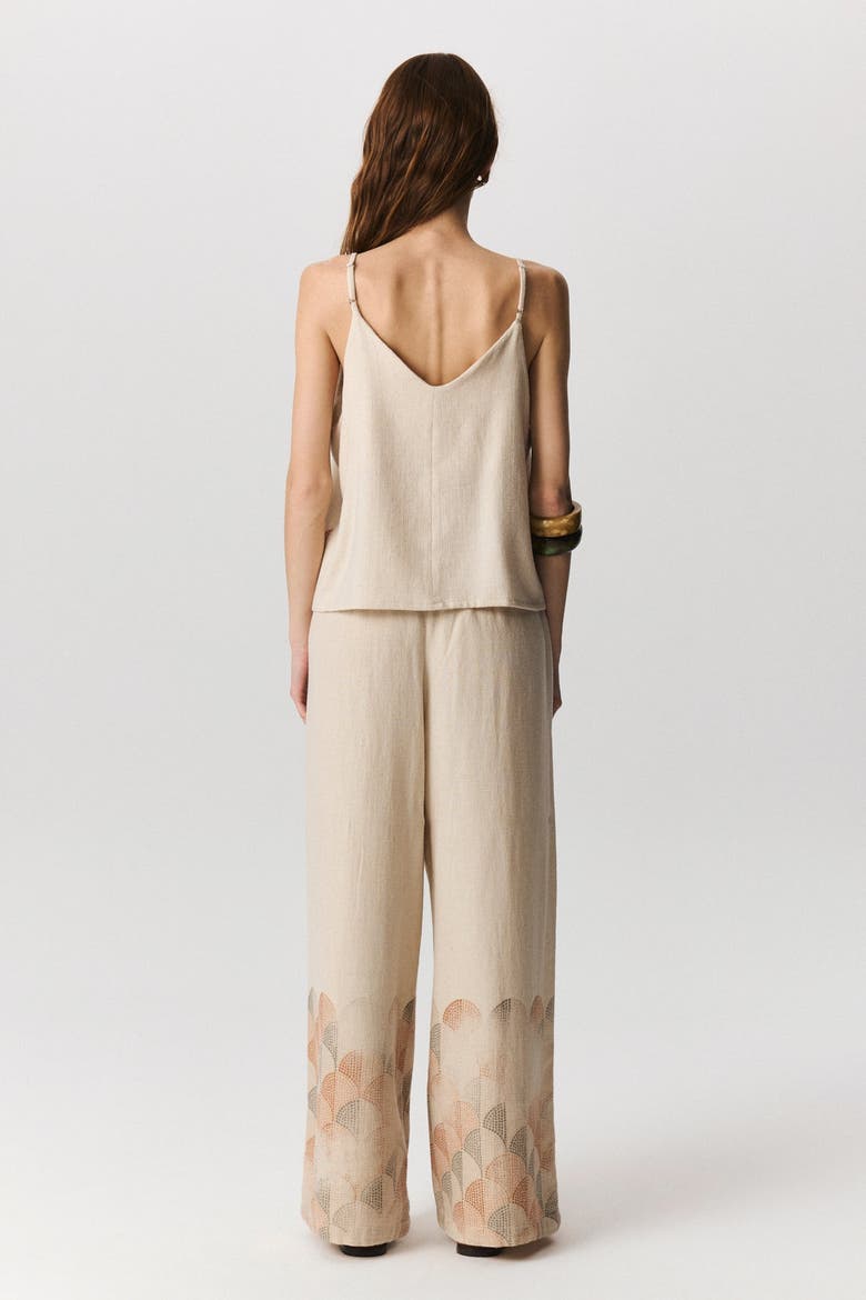 Thalia Strappy Top, Alternate, color, Beige