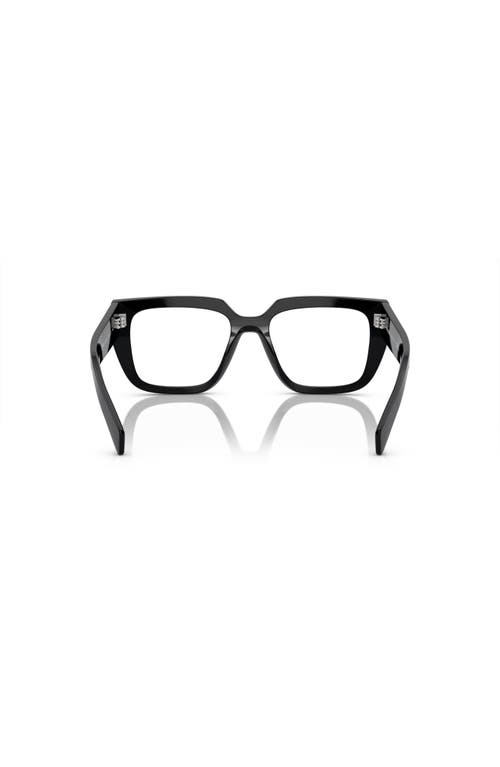 Prada 52mm Irregular Optical Glasses In Black