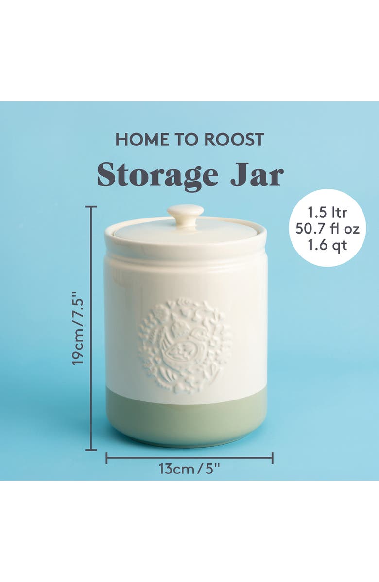 MASON CASH Home to Roost Large Storage Crock, 5" x 7.5", Alternate, color, Green