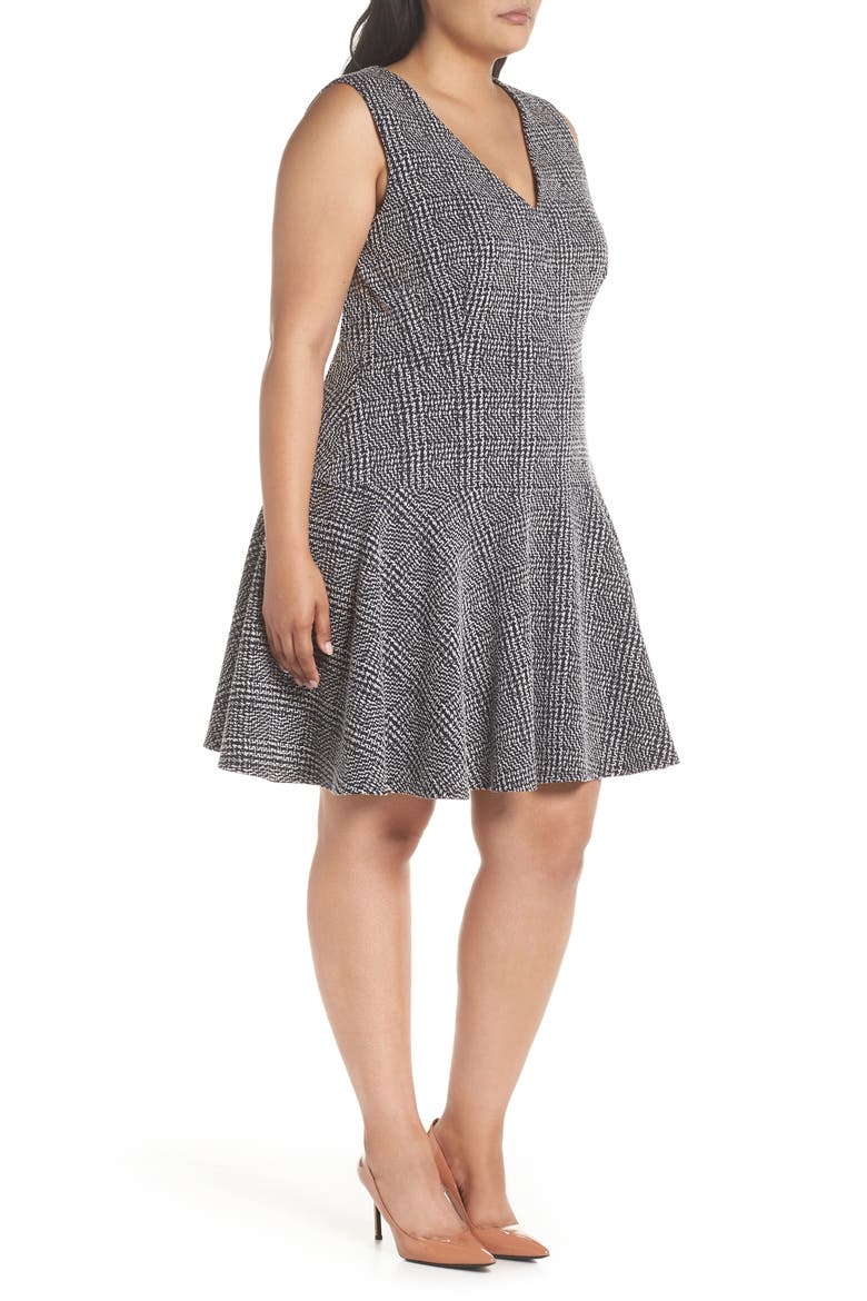 Drop Waist Sleeveless Dress, Alternate, color, NAVY/ IVORY