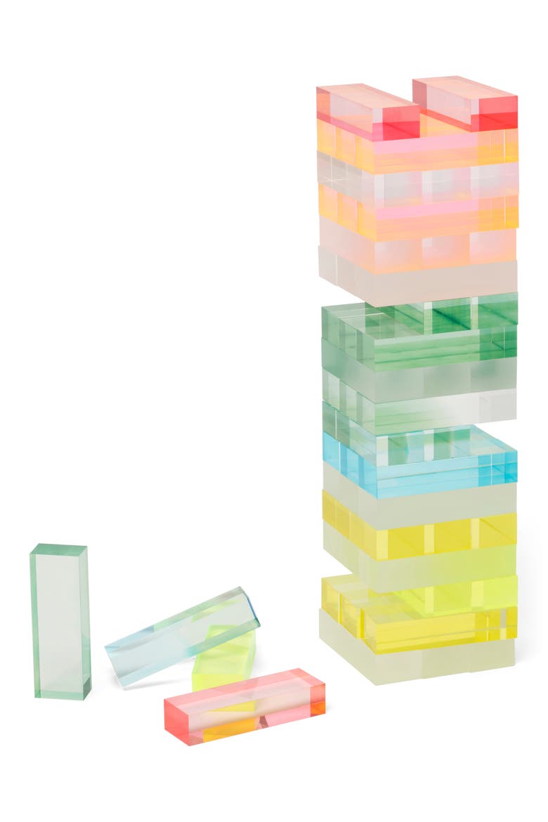 Lucite® Jumbling Tower, Alternate, color, SHERBET