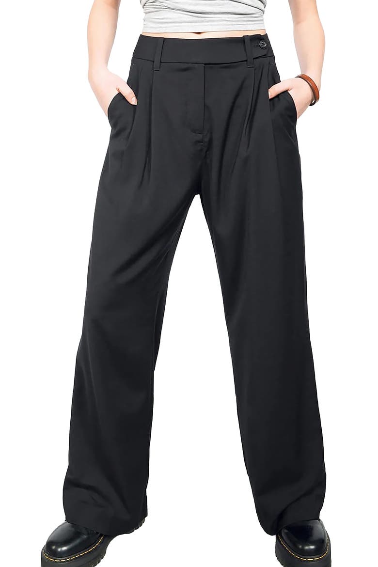 The Empower Wide Leg Trouser, Main, color, BLACK