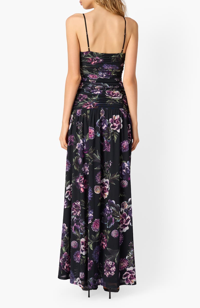 CAMI NYC Tashi Floral Mesh Maxi Dress, Alternate, color, Dark Stormy