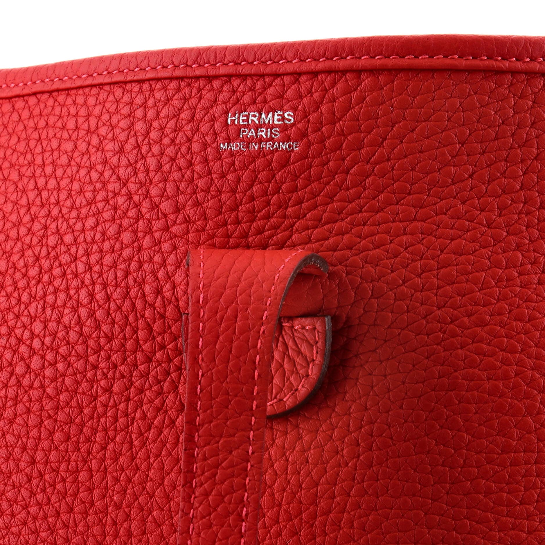 Pre-Owned Hermes Evelyne Bag Gen III Clemence PM, Alternate, color, Rouge Casaque