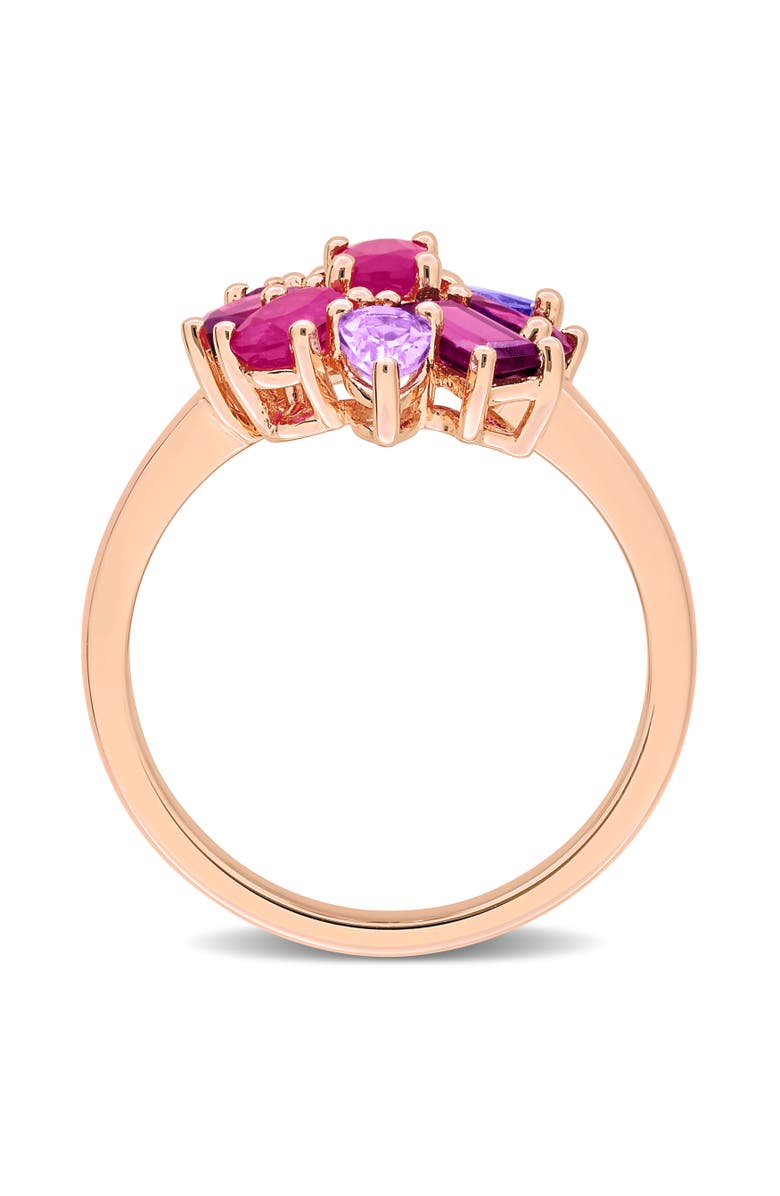 Julianna B. Multi-Shaped Multi-Gem Cluster Cocktail Ring, Alternate, color, Ruby