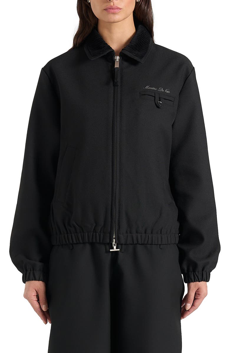Manière De Voir Kilian Unisex Twill Signature Jacket, Main, color, Black