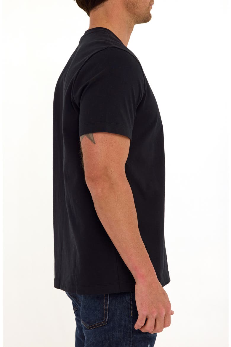 Shayne Luxe Jersey Henley, Alternate, color, BLACK