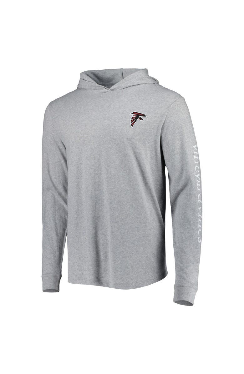 vineyard vines Men's Vineyard Vines Heathered Gray Atlanta Falcons Local Long Sleeve Hoodie T-Shirt, Alternate, color, Heather Gray