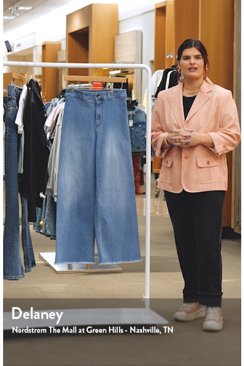Free Fall Fray Hem Stretch Wide Leg Jeans video