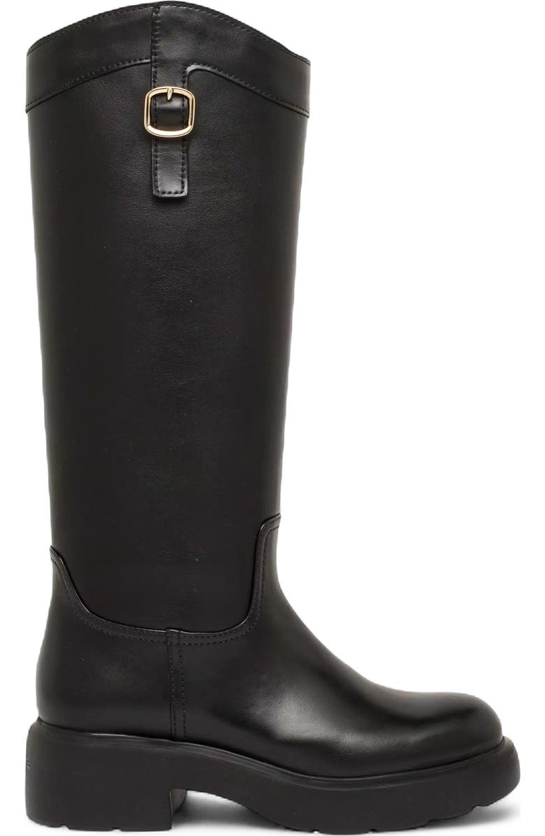 Santoni Leather Easy Boot, Main, color, Black