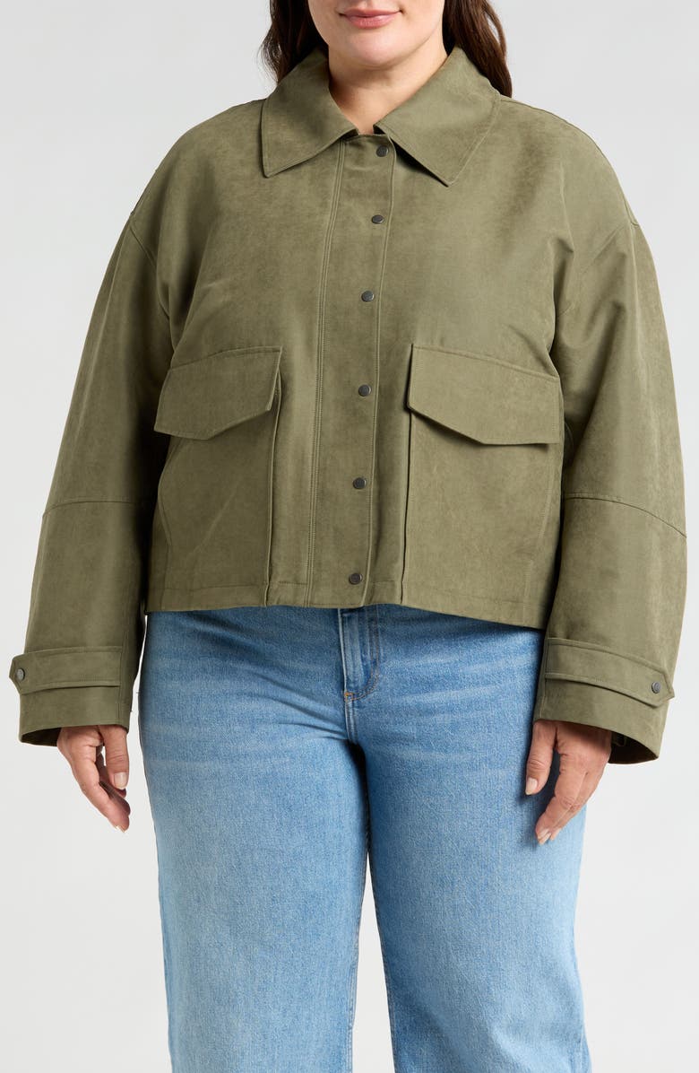 Treasure & Bond Crop Cotton Blend Field Jacket, Alternate, color,