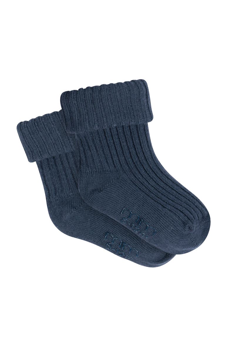Rolled Cuff Ribbed Socks, 4-pack, Alternate, color, Blue