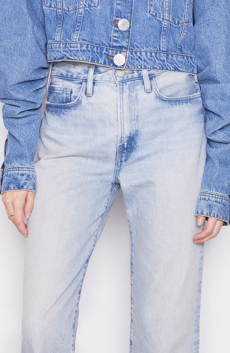 FRAME (Bio)Degradable Le Jane Raw Hem Straight Leg Jeans, Alternate, color,