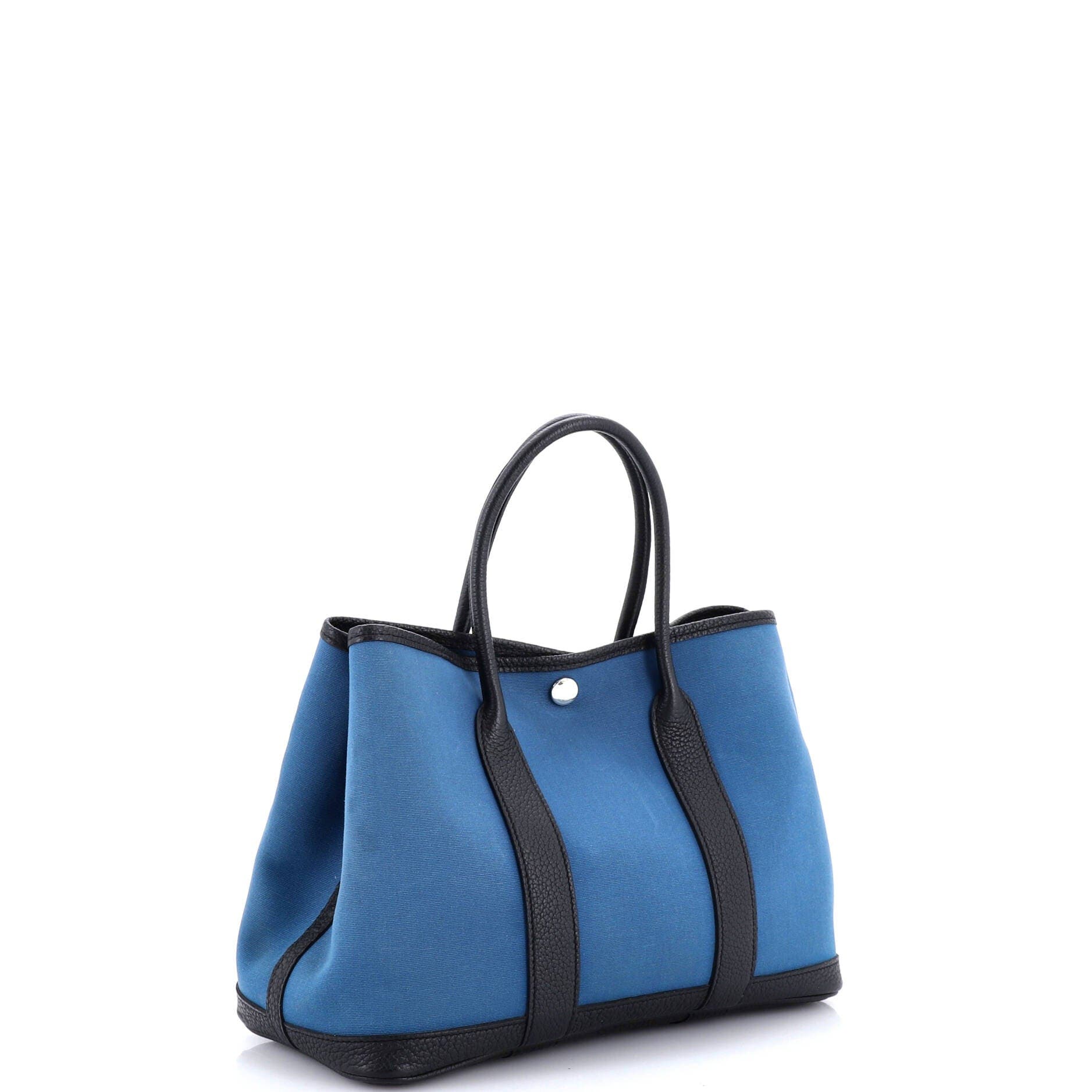 Pre-Owned Hermes Garden Party Tote Toile and Leather 30, Alternate, color, Colvert