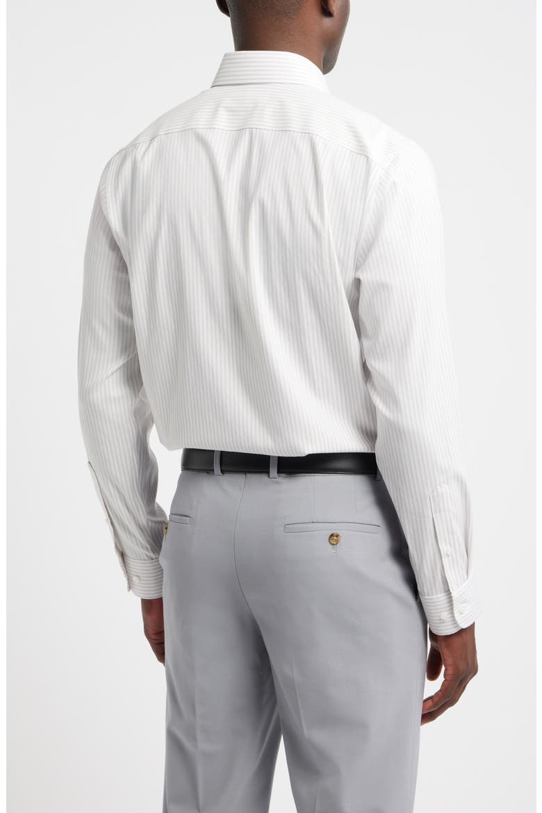 Trim Fit Shadow Stripe Premium Performance Twill Dress Shirt, Alternate, color, PURPLE MARCELLO STRIPE