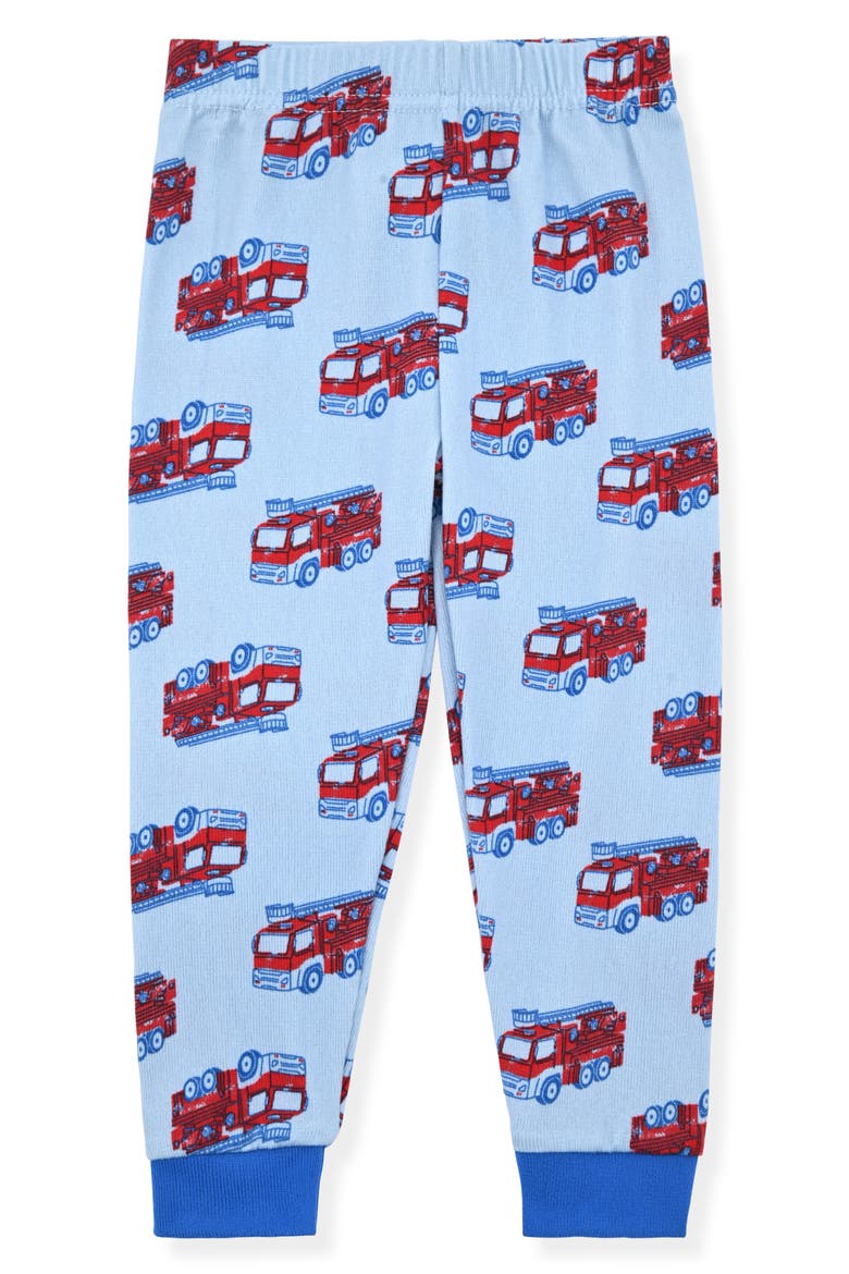 Kids' Fire Truck 3-Piece Pajama Set, Alternate, color, BLUE