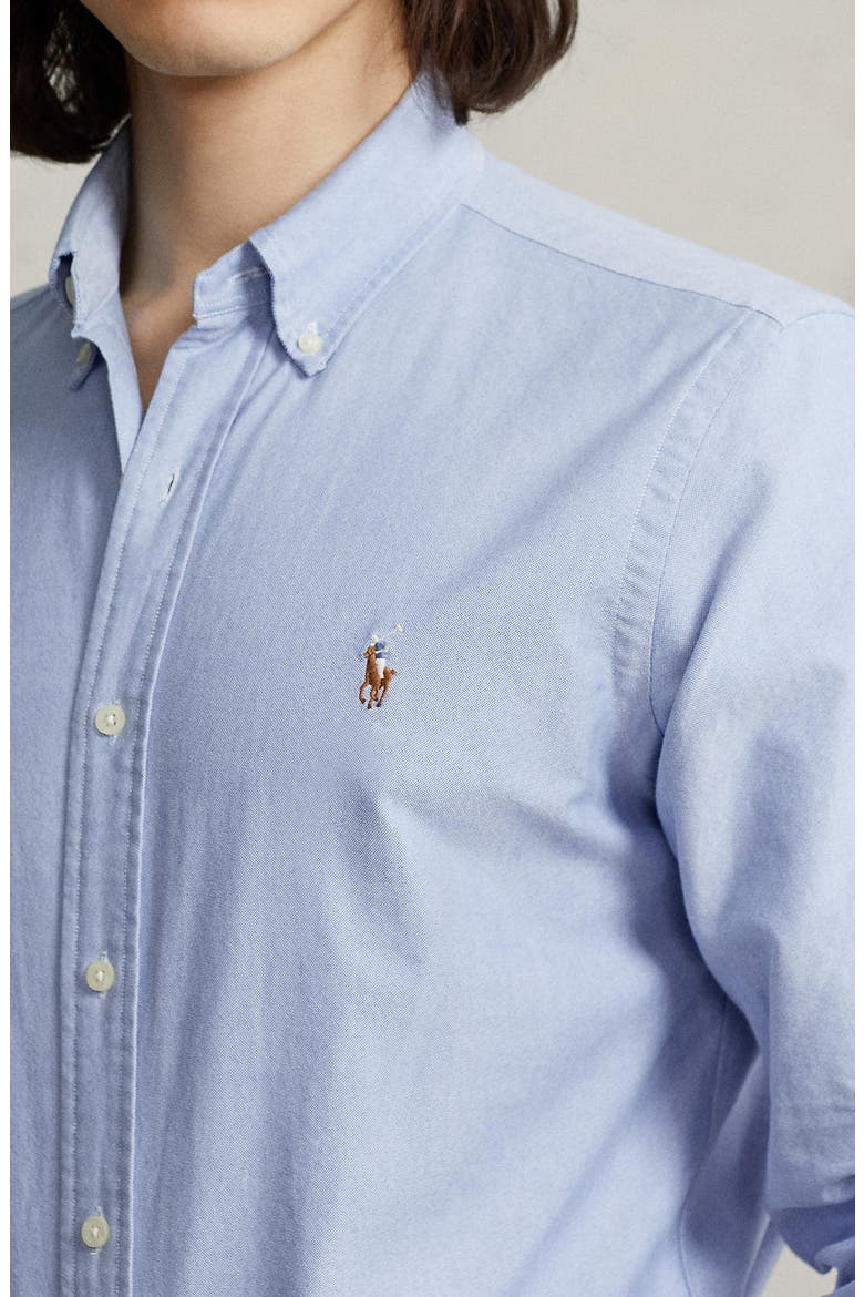 Classic Oxford Button-Down Sport Shirt, Alternate, color, BLUE