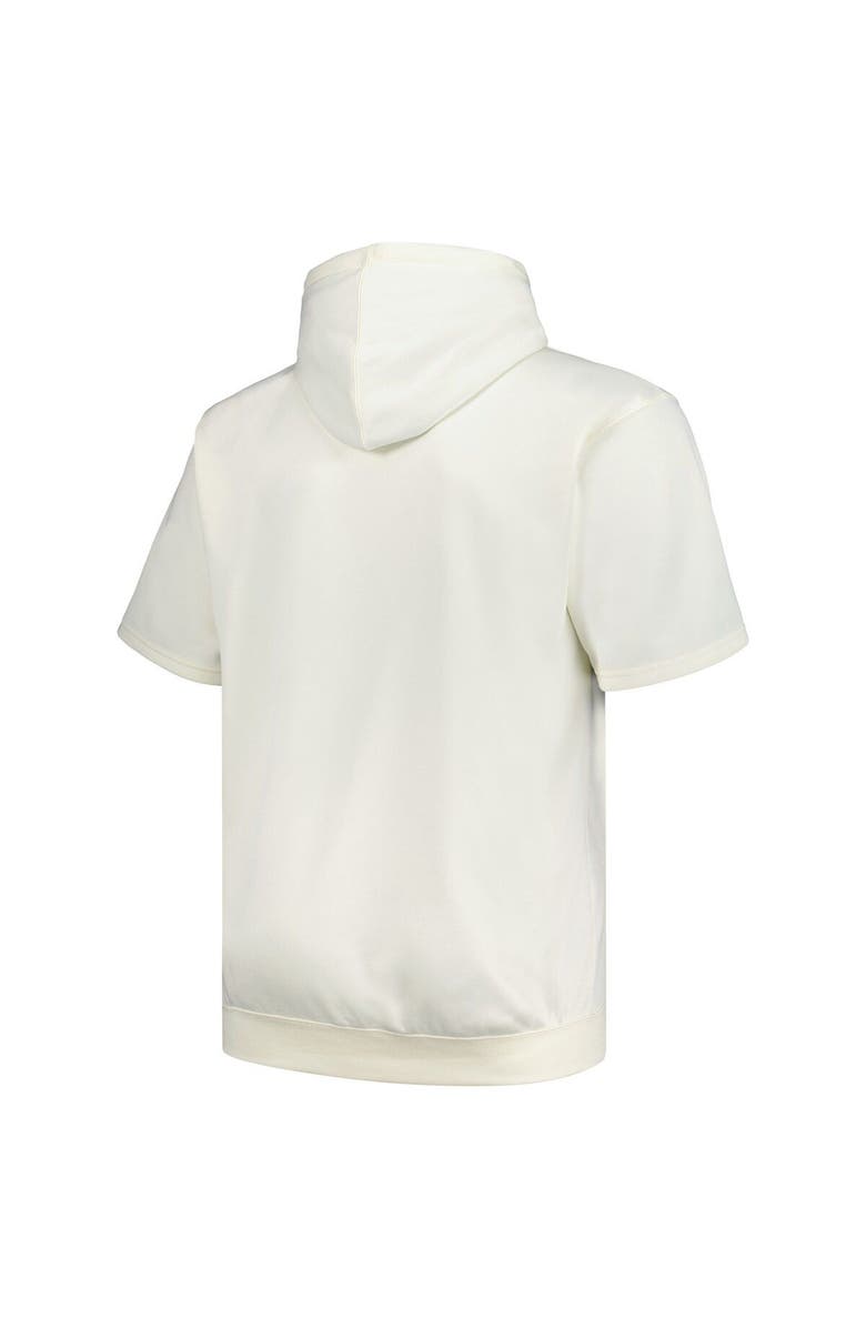 PROFILE Men's Profile Oatmeal Brooklyn Dodgers Big & Tall Cooperstown Collection Contrast Short Sleeve Pullover Hoodie, Alternate, color, Oatmeal