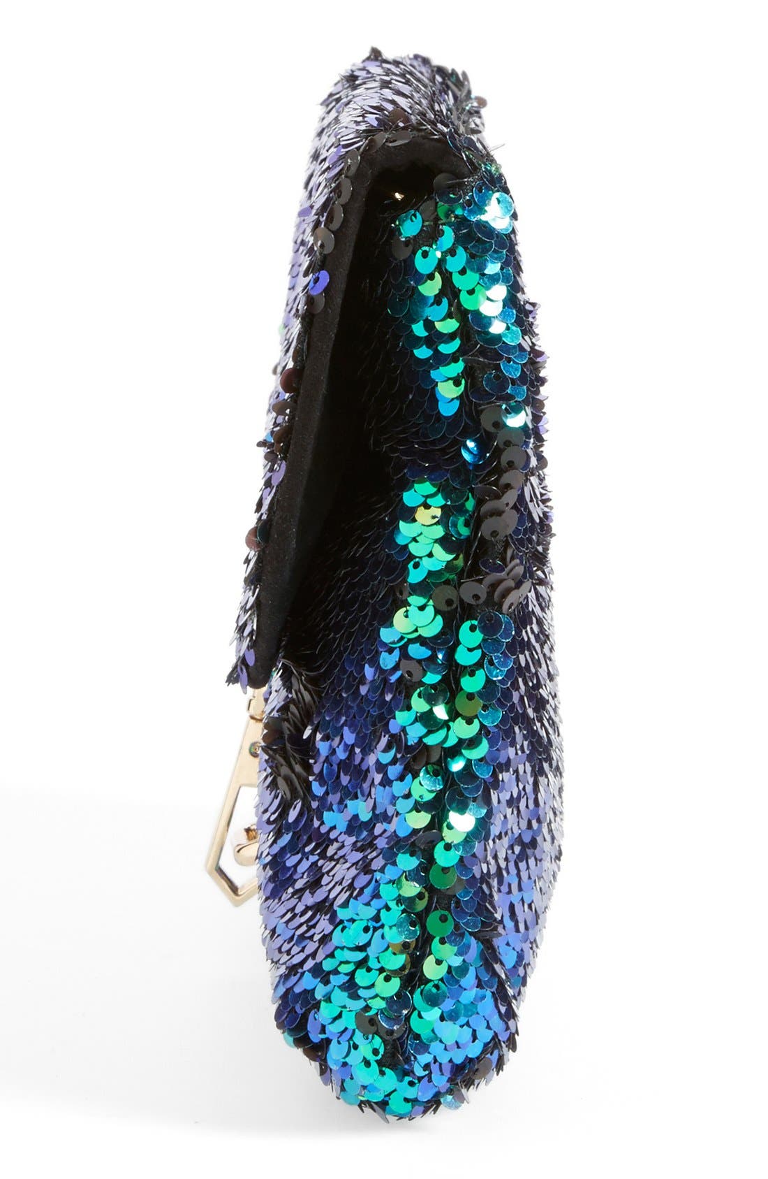 'Ariel' Convertible Sequin Clutch, Alternate, color, GREEN