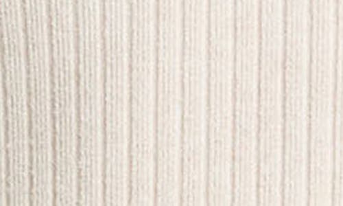 Vince Cozy Rib High V-neck Top In Neutral